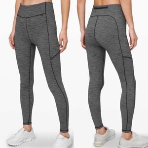 Lululemon Speed Up Tight‎ 28" Full-On Luxtreme Variegated Knit Black Heather 2